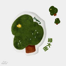 Fun Mama 珊瑚絨擦手巾 可愛造型廚房掛式吸水毛巾, 1個, 擦手巾 綠大樹