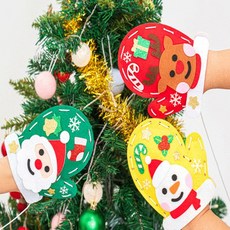 가온로그 겨울장갑만들기 어린이집바느질놀이, 글리터장갑눈사람KBMK24