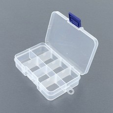 휴대용 투명 부품통 소형 미니 나사 못 볼트 부품 수납 정리 케이스 통 보관함 피스함 8칸, 5개