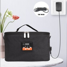 복막투석액 보관 박스 약보관 이동식 온장고 가열, 블랙온도조절-12V220V차량가용가로세로30x15x16, 1개