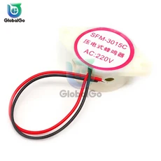 SFM-27 AC220V 연속 사운드 버저 높은 데시벨 알람 화이트 피에조 전자 비퍼 3015C