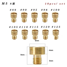DellOrto BGM Motoforce 기화기 인젝터 노즐 크기 40-205 용 10pcs 메인 제트 M4 M5 5mm 6mm 8mm 스레드, 01 빠른, 07 88-125(M5-8)