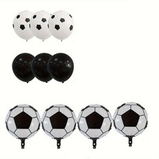 CEUQIESO 축구 경기 느낌 축구 풍선 생일 장식 혼합 세트 총 10개