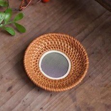 대나무 차 필터 핸드메이드 나무향 다기 녹차 보이차 여과기 차망 빈티지 손님 카페 예쁜 귀여운