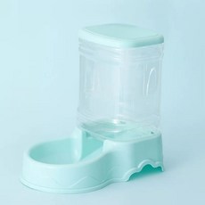 대용량 강아지 자동 반려견 사료통 밥그릇 고양이 반려견 급식기 식수대 자동급식기 애견, B. 신형 블루 밥그릇 3.5L