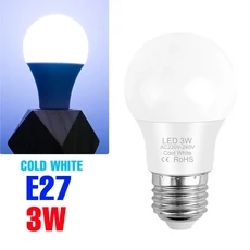 LED전구 20W LED 전구 E27 천장등 E14 램프 AC220V 샹들리에 조명 백색 240V 가정용 거실용, 03 E27 3W Cold White