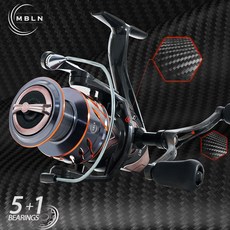 全碳素主體漁輪 高轉速比紡車漁輪 雙搖臂路亞專用金屬魚線輪, 1000