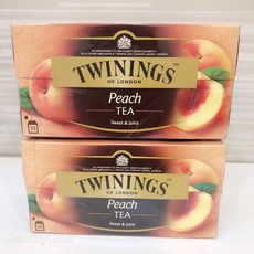 TWININGS 唐寧茶 香甜蜜桃茶 2g 25入/盒, 1個