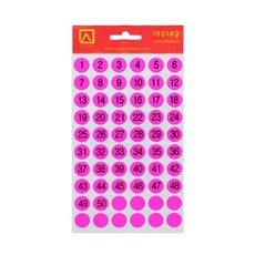 세모네모 모양견출지10-307FP 7매 분홍_지름12