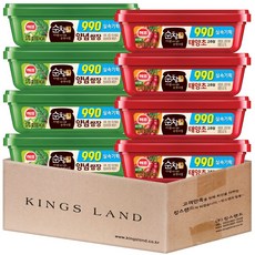 해표 실속기획 990 순창궁 태양초 고추장 (170g) 4 + 양념쌈장(170g) 4, 170g, 4개