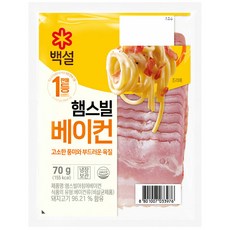 CJ 햄스빌 아침에 베이컨, 70g, 1개