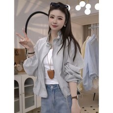 立領短款防曬衣外套女薄款夏季新款韓系休閒寬鬆時尚百搭上衣