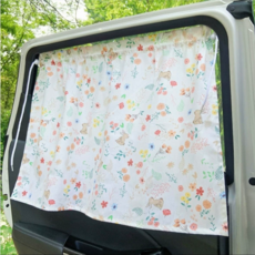汽車遮陽簾 網紅鬱金香 側窗隱私簾, 秘密花園-吸盤款（單片）