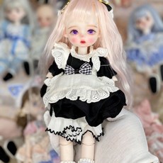 改妝娃娃 6分國產BJD 30公分關節娃娃 3D真眼 可換裝洋娃娃, 1個, 楠楠（娃頭開蓋）,陞級小奶體（可跪坐小鳥坐）