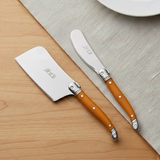 장네론 라귀올 버터나이프 + 치즈커터 세트, 1개, 오렌지