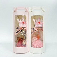 母親節永生花瓶畢業禮物：台灣現貨開發票，情人節永生花束，畢業永生花瓶，母親節花束, 【母親節】永生花瓶+粉盒子