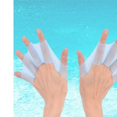 물놀이용품 오리손 손가락 물갈퀴 살리콘 장갑 2p 사이즈L, L