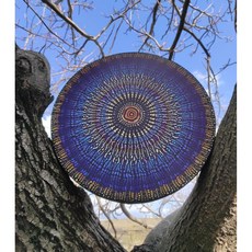 문 달 스타일 사운드 양피 모조 드럼 타악기 이클립스 비건 샤먼, 3. 공작색 시베리아, 1개