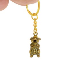 Amulet Pig KeyChain 여성 및 남성용 선물 | 부자 번영 조각상 행운의 참 키체인 펜던트 선물 남성 여성용