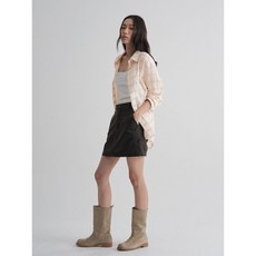 에잇세컨즈 8SECONDS 루즈핏 체크 셔츠 베이지 125864MQ4A 140825