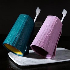 눈꽃디자인 거꾸로 양치컵 초등학교양치컵, 핑크, 1개