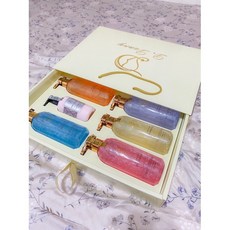 黛丹妮 情人節限定禮盒 限量100套 內含500ml護髮素/身體乳/花瓣沐浴乳/星砂沐浴乳 抽屜式禮盒, 六件組 5瓶花瓣+1小瓶（護髮or私密洗, 1個