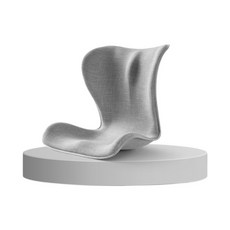 花瓣坐墊2代 人體工學設計 美姿美臀 腰椎支撐, 一體成型-亞麻佈-灰色