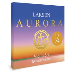 LARSEN AURORA 音色明亮 反應靈敏 耐用不易斷裂 兒童初學適用, 1套, 1/4小提琴弦