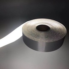 台灣熱銷 反光條貼衣服用 縫紉型灰色反光佈條 夜騎學生用 自粘熱貼警示帶反光, 10公分5米(縫紉型), 1個