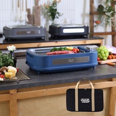SMART BERRY K Grill家用無菸式電烤爐 L號, SBG-01（海洋藍）