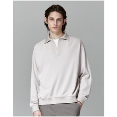 질스튜어트뉴욕 맨 [질스튜어트뉴욕] 라이트베이지 오픈카라 스웻 셔츠 JNTS3D003I1 399141