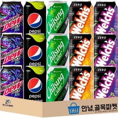 [안녕골목마켓]제로칼로리3종_슈거라임6캔+웰치제로포도6캔+웰치제로오렌지6캔, 1세트, 355ml