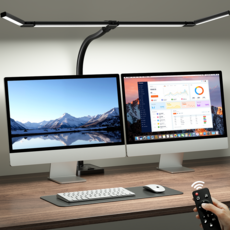 ACMEZING 접이식 확장형 베이스형 LED 와이드 스탠드 공부용 스탠드 25가지 색온도/밝기 조절 + 리모컨 D9 Plus, 블랙