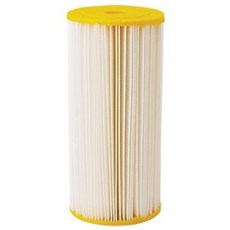 펜테어 펜텍 ECP50-BB 빅 블루 침전물 정수 필터 10인치 전체 하우스 헤비 듀티 셀룰로오스 폴리에스터 교체 카트리지 x 4.5인치 옐로우 엔드 캡 50마이크론