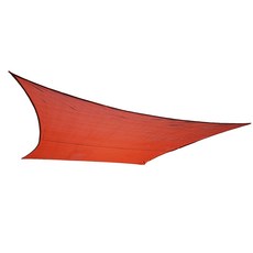 썬키다 옥상 방수 삼각 그늘막 차광막 썬쉐이드 옥상 천막, 3.6m사각, HDPE 메쉬 체리레드