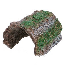 시뮬레이션 파충류 은신처 탈출 PVC 수족관 쉼터 질감 거북이 탱크 동굴 속이 나무 구멍 나무껍질, 3 03x3 54x2 36in