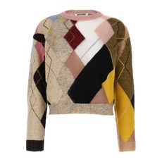 모스키노 다이아몬드 패턴 스웨터