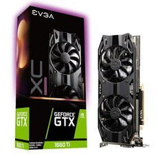 미국출고 평점4.5+ 157147 EVGA 비디오 카드 06G-P4-1267-KR Gece GTX 1660 Ti XC 울트라 게이밍 6GB GDDR6 HDB 팬 소매 - 그래픽