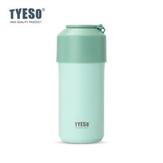 TYESO寶特瓶專用 304不鏽鋼保溫杯套 大容量 手搖茶 直身, 薄荷綠 一般瓶裝(高23.2*10cm), 1個
