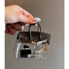 가방 백참 미니어쳐 투명 키홀더 차키 액세서리 립스틱 보관함 키링 니치백 신차키백