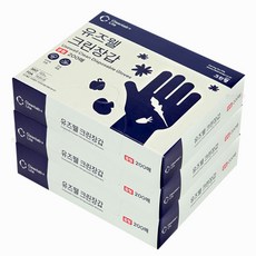 찐스토어 유즈웰 크린장갑 위생장갑 비닐장갑 200매, 3개, 200개입