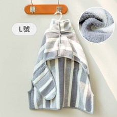 寵物浴袍 寵物浴巾 寵物吸水浴袍 狗浴巾 貓浴巾 寵物毛巾 速乾吸水巾 吸水浴巾, 1個, 【優雅灰白L-建議45kg內