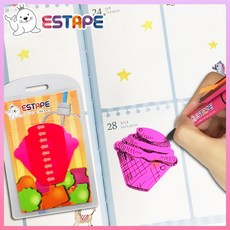 王佳ESTAPE Memo造型隨手卡系列 螢光桃紅（可愛圖案.手作.塗鴉.標籤.註記.書寫.便利貼.日記.留言.禮物）, 1個, 冰淇淋