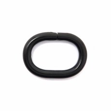 糊塗鞋匠 優質鞋材 N317 橢圓扣 橢圓環 包包扣 皮帶扣 腰帶扣 背帶扣環 包包扣環 調節扣, 電泳黑