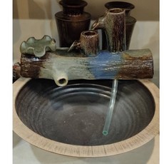 娟兒藝品 木質流水瓷器 居家裝飾擺件, 1個