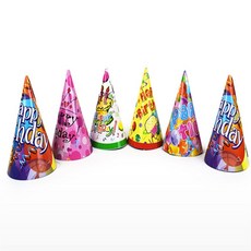 파티 꼬깔모자 6개 생일꼬깔
