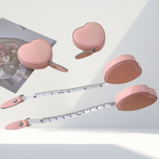 휴대용 미니 하트 가죽 줄자, 1개, 150cm