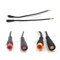 M8 방수 케이블 전동킥보드 전기자전거 커넥터 2P 3P 4P 5P 6P, 2P 암수 1셋