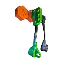 RV 플러그 월 마운트 - 50A 30A 15A 플러그용 홀더 및 어댑터 스토리지, Orange