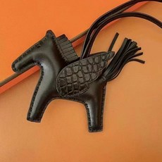 가방 백참 양가죽 펜던트 말 디자인 악세사리 페가수스 참장식 키링 꾸미기, 1개, B. 악어 날개 작은 말